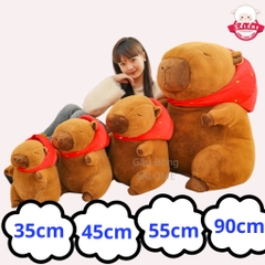 Gấu Bông Capybara Đeo Nón Dâu
