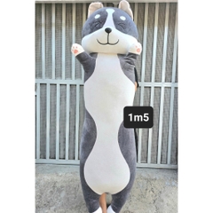 Gấu bông chó xám giơ tay