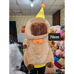 Gấu Bông Capybara Nón Sinh Nhật