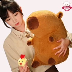 Gấu Bông Capybara Chim Gà