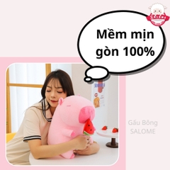 Gấu Bông Capybara Ăn Dưa Hấu