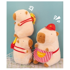 Gấu Bông Capybara Đeo Cặp Hamburger