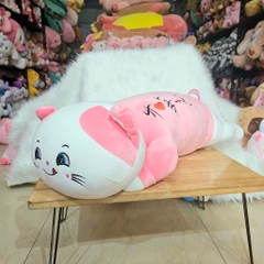 Gấu Bông Con Mèo Nằm Liếm Mép 75cm-1m1 Khổng Lồ Dễ Thương Cute SALOME Gối Ôm Con Mèo Hồng Gối Ôm Ngủ