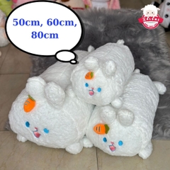 Gấu bông thỏ trắng ôm ngủ dễ thương cute, cáo hồng khủng long xanh SALOME, thú nhồi bông thỏ carot
