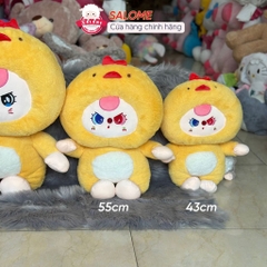 Gấu bông baby three dễ thương gà vàng heo hồng mèo đen bé ba mắt ướt hai màu dora thú bông Salome