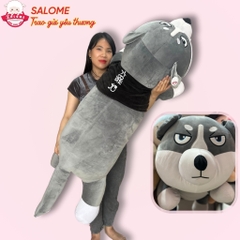 Gấu Bông Chó Husky Mặt Aó