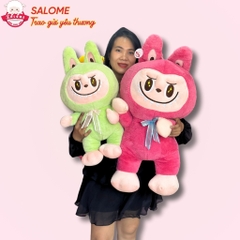Gấu bông labubu đeo nơ