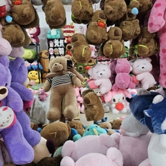 Gấu bông teddy xù mì áo len