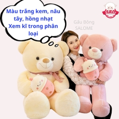 Gấu bông tedđy ôm trà sữa