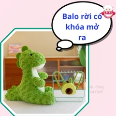 Gấu Bông Khủng Long Xanh Đeo Balo Bơ