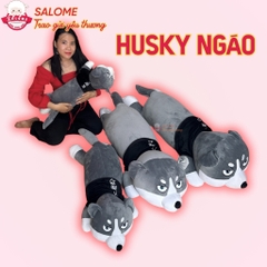 Gấu Bông Chó Husky Mặt Aó