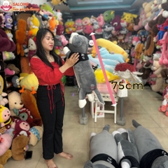 Gấu Bông Chó Husky Mặt Aó
