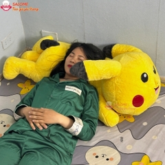 Gấu Bông Pikachu Nằm Ôm Ngủ