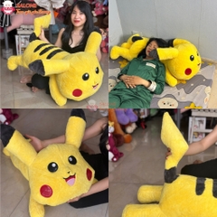 Gấu Bông Pikachu Nằm Ôm Ngủ