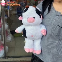 Gấu bông bò sữa chạy bộ bộ động vật heo, voi chạy bộ