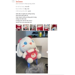 Gấu Bông Cinnamoroll Yếm Dâu