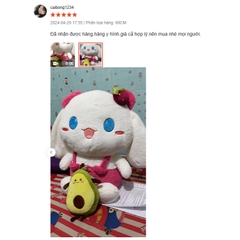 Gấu Bông Cinnamoroll Yếm Dâu