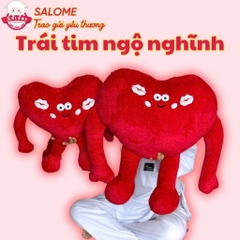 Gấu bông trái tim bông đỏ, hồng