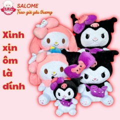 Gấu Bông Meludy - Kuromi đeo túi