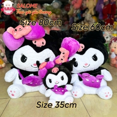 Gấu Bông Meludy - Kuromi đeo túi