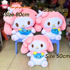 Gấu Bông Meludy - Kuromi đeo túi