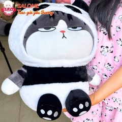 Gấu bông mèo hoàng thượng nón thú ngồi