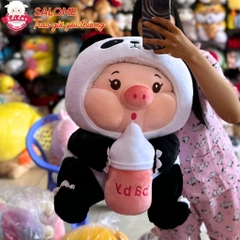 Gấu Bông Heo Nón Gấu Trúc Ôm Bình Sữa