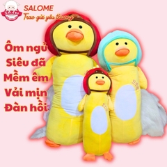 Gấu Bông Con Vịt Vàng Đội Mũ Bảo Hiểm
