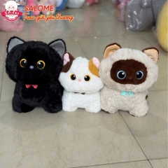 Gấu bông mèo đen, mèo tam thể, mèo xiêm