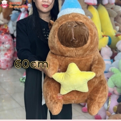 Gấu bông capybara ôm trăng sao