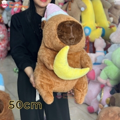 Gấu bông capybara ôm trăng sao