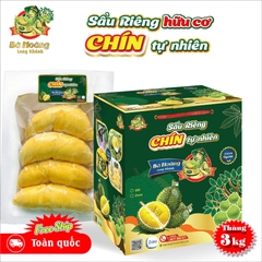 Cơm Sầu Riêng HỮU CƠ Chín Tự Nhiên l Bà Hoàng Long Khánh (Combo thùng 3kg)