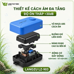 Máy Sủi Oxy máy khoẻ siêu êm Langzu LZ-903 | Sủi oxy cắm điện cao cấp