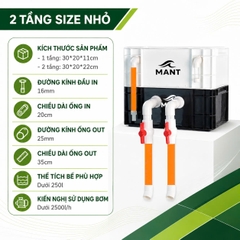 BỘ LỌC THÙNG BAKKI MANT – LỌC DÀN MƯA ỐNG CAM CHO BỂ CÁ CẢNH