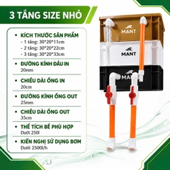 BỘ LỌC THÙNG BAKKI MANT – LỌC DÀN MƯA ỐNG CAM CHO BỂ CÁ CẢNH