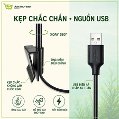 Đèn kẹp đĩa bay UFO RGB 5W cho bể mini