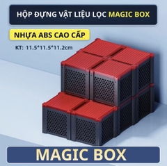 Hộp Đựng Vật Liệu Lọc Magic Box Kích Thước 12x12x11cm Màu Đỏ Đen, Đựng Nhiêu Hơn, Vệ Sinh Dễ Dàng