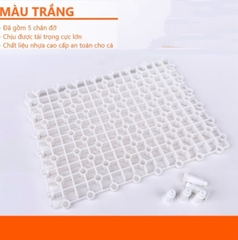 Vì Nhựa Lót Đáy Bể Lọc Hồ Cá 20x26cm Kèm 5 Chân Đế Dùng Cho Bể Tràn Dưới/Trên, Nắp Đậy, Vách Ngăn