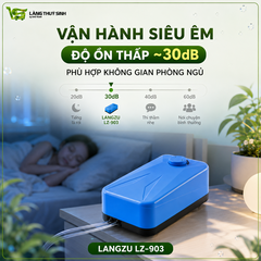 Máy Sủi Oxy máy khoẻ siêu êm Langzu LZ-903 | Sủi oxy cắm điện cao cấp