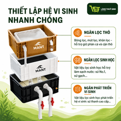 BỘ LỌC THÙNG BAKKI MANT – LỌC DÀN MƯA ỐNG CAM CHO BỂ CÁ CẢNH