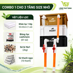 BỘ LỌC THÙNG BAKKI MANT – LỌC DÀN MƯA ỐNG CAM CHO BỂ CÁ CẢNH