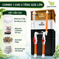 BỘ LỌC THÙNG BAKKI MANT – LỌC DÀN MƯA ỐNG CAM CHO BỂ CÁ CẢNH