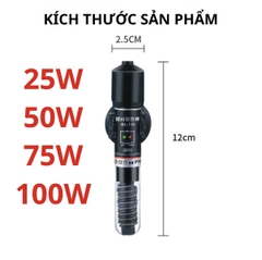 Máy Sưởi Bể Cá Mini Heater DEYAO 25W-50W-75W-100W, Cho Bể Cá Cảnh, Bể Thủy Sinh, Ổn Định Nhiệt Độ