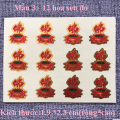 Miếng dán,Decal dán Hoa Sen