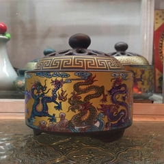 Lư xông Trụ Vàng Rồng