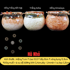 CB Hũ An Nhẫn Thuỷ - Muối Trắng+ Hồng (Nhỏ)