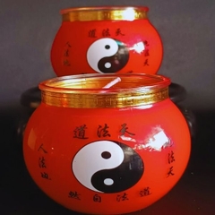 Nến Ly Bơ Đỏ 3 Ngày Bát Quái(thơm tự nhiên)