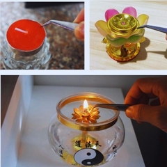 Nến Ly Bơ Đỏ 3 Ngày Bát Quái(thơm tự nhiên)