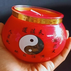 Nến Ly Bơ Đỏ 3 Ngày Bát Quái(thơm tự nhiên)