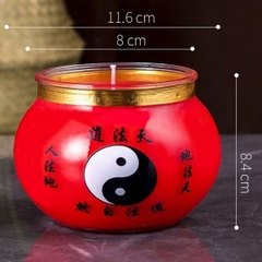 Nến Ly Bơ Đỏ 3 Ngày Bát Quái(thơm tự nhiên)